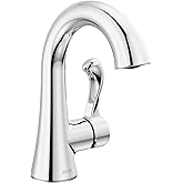 Delta Esato Chrome Bathroom Faucet 1 Hole, Single Hole Bathroom Sink Faucet for Vanity, Push-Pop Drain Assembly, Chrome 15897LF