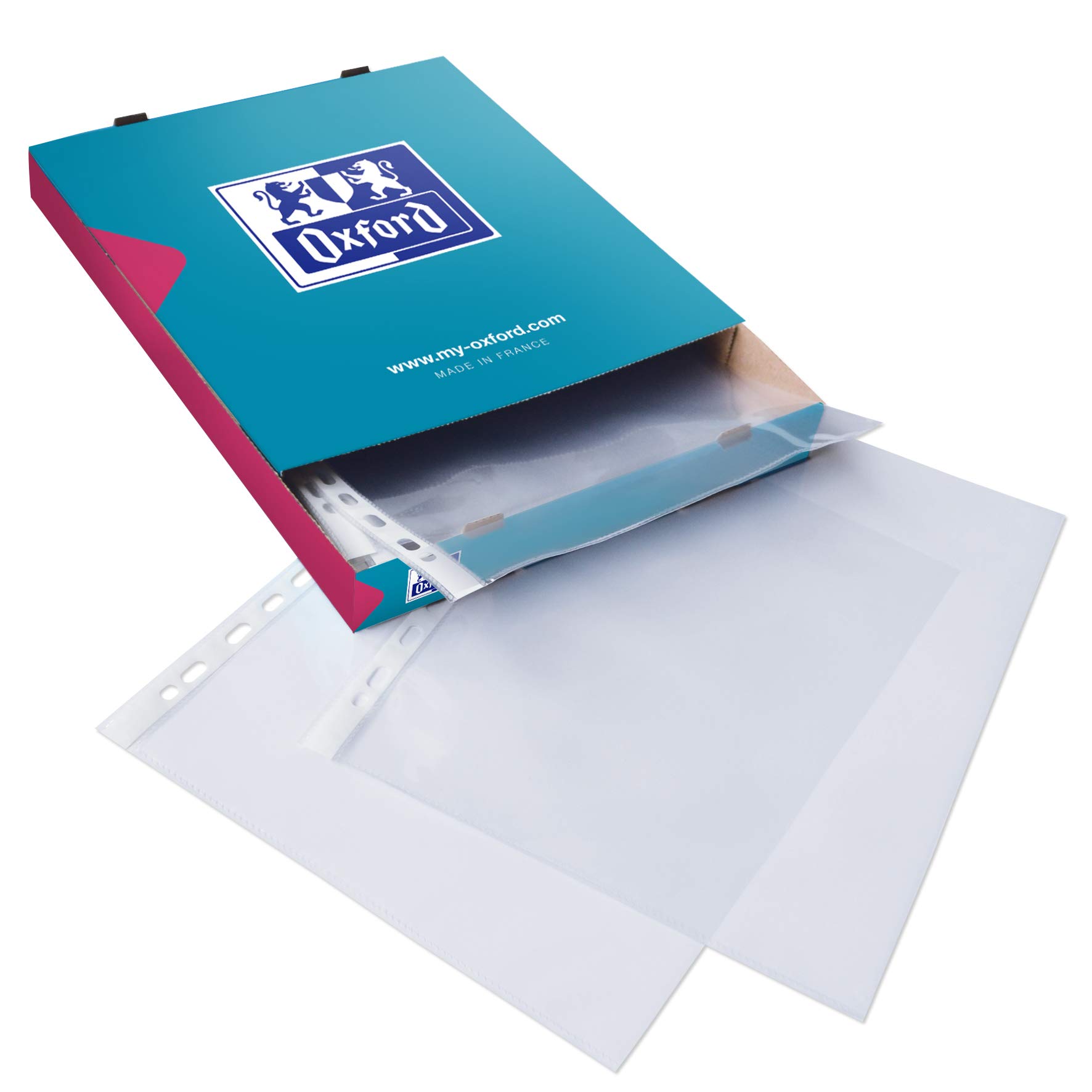 Oxford Document Wallets Standard DIN A4 Transparent Open Top Pack of 100