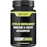 WELBUDA Citrus Bergamot with Olive Leaf, Hawthorn Berry & More - Combined Formula for Circulatory Health, Protective Function, Skin Health - 210 Capsules - 105 Day