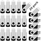 KOOTION 20pcs 4GB USB Flash Drives - 4GB Thumb Drives, Black