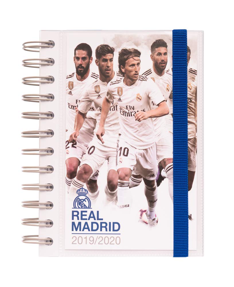 Real Madrid 2019-2020 Academic Diary, Organiser, Calendar, Agenda. One Day To Page Twin Wire Spiral Binding Mid Year Student Daily Planner. Runs From September 2019 Until June 2020 - 10 Months.