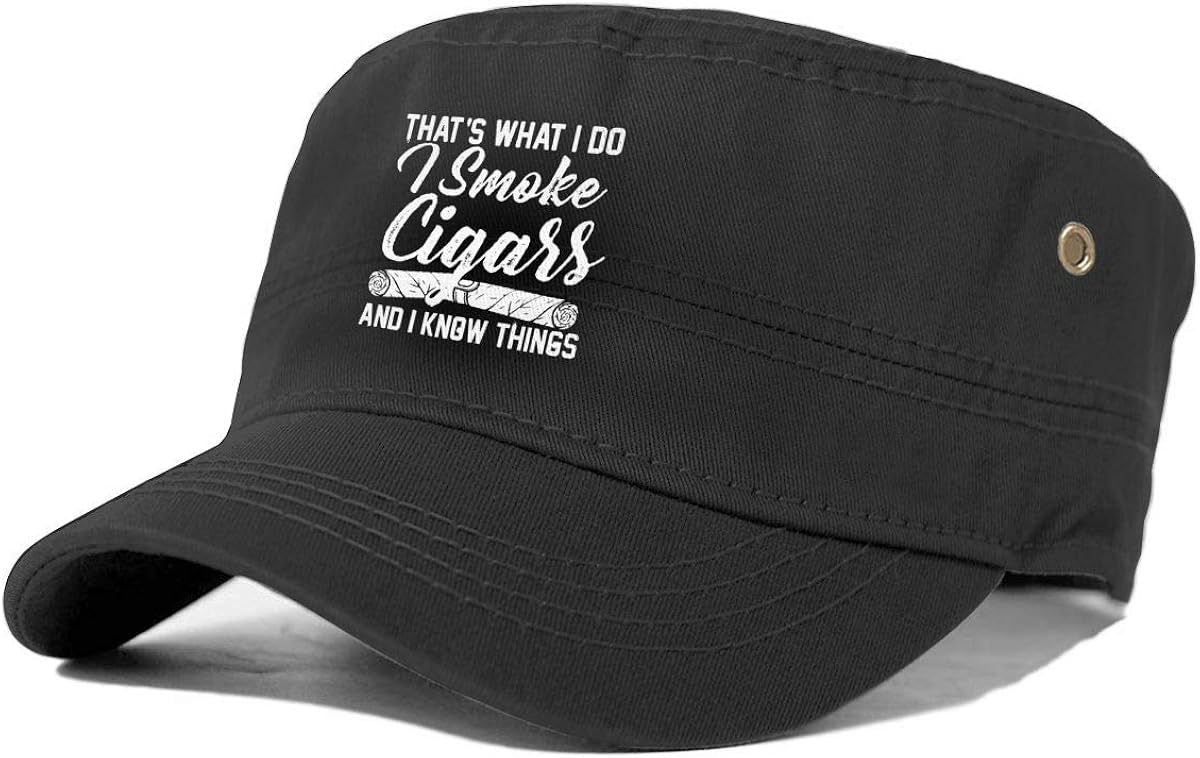 That's What I Do I Smoke Cigars Popular Hat Adult Men Women Flat Roof