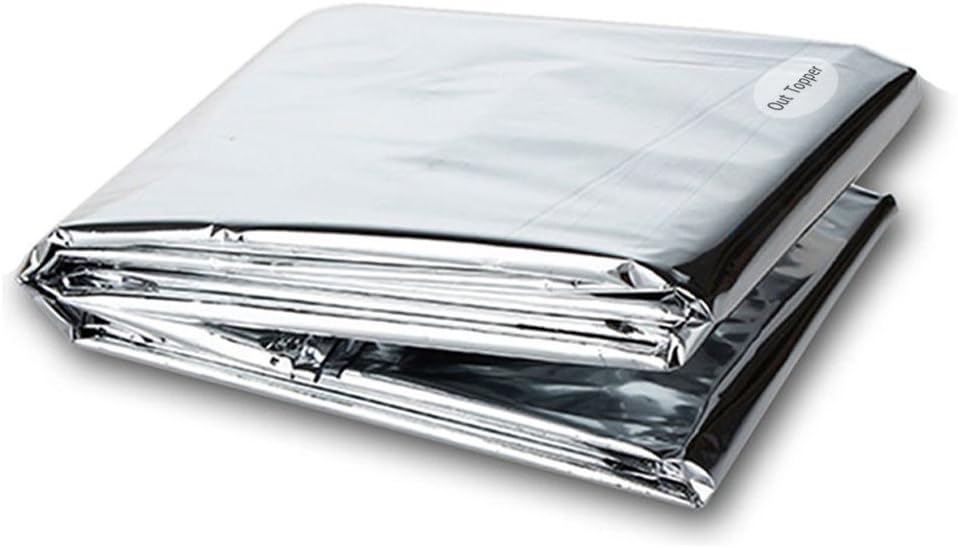 2 Pack Emergency Blanket/Space Blanket/Survival Blanket/Thermal Blanket/Sleeping Blanket/Silver Foil Blanket/Camping Mat/Emergency Shelter Outdor Gear, Silver Color, First Aid Kits Keep You Warm : Sports & Outdoors