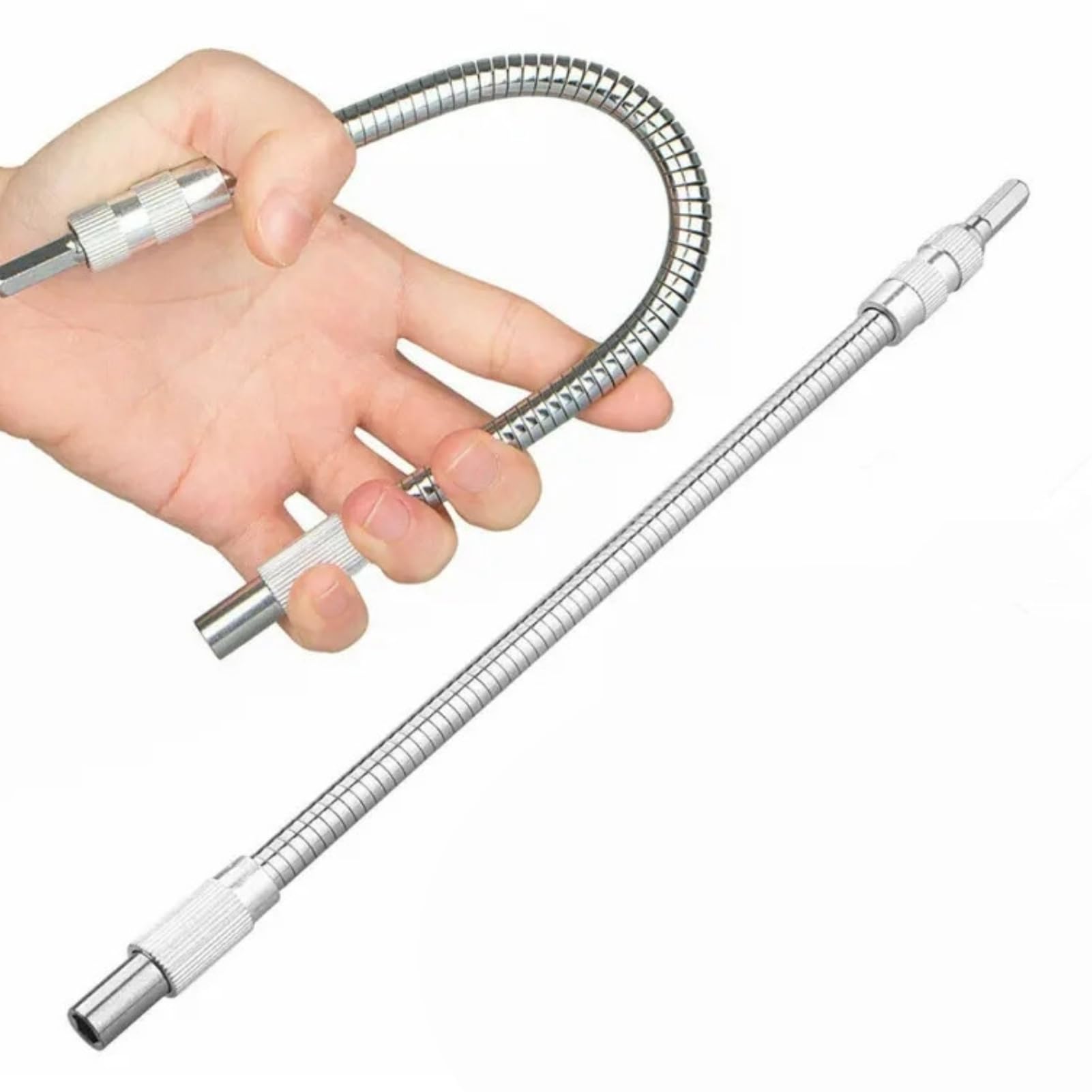 Screwdriver Bit Holder, Akozon 1/4" Extension Screwdriver Flexible Shaft Bit Holder Connecting Link(400MM)