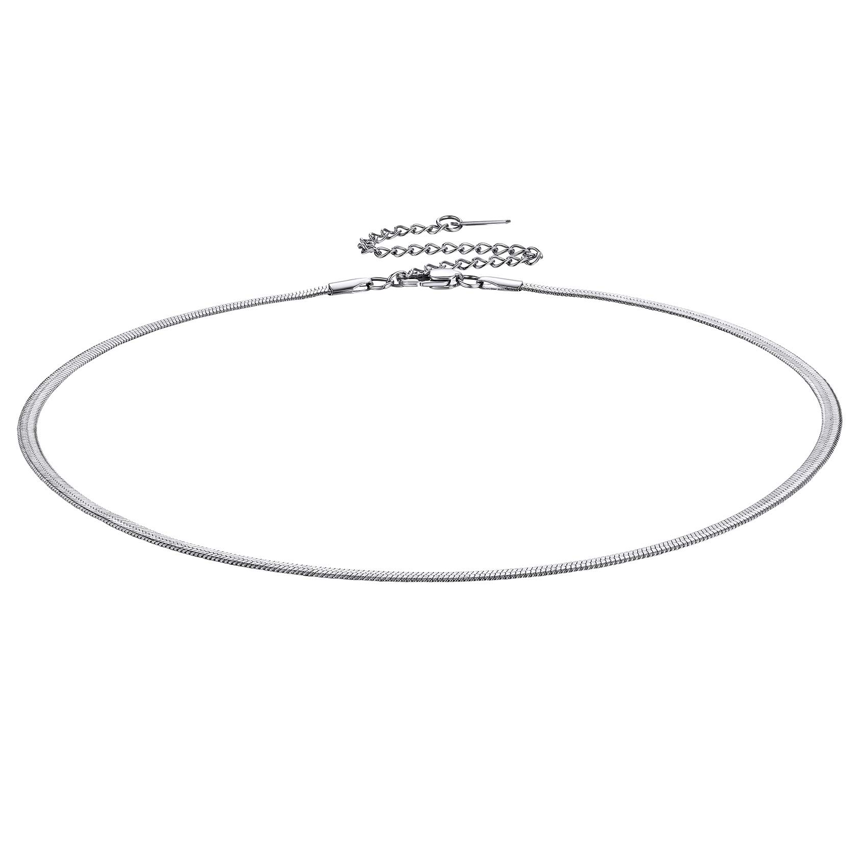 ChainsHouse Stainless Steel Snake Chain Herringbone Chain Necklace — image 1