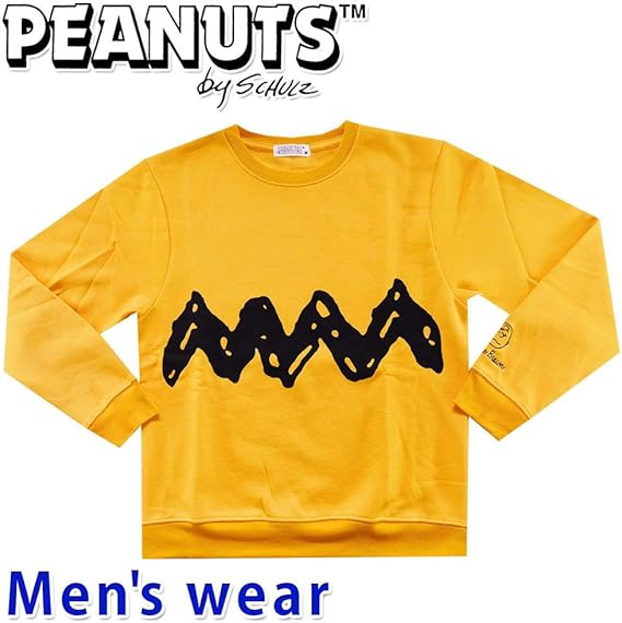 Amazon 条件付き スヌーピー 裏起毛 トレーナー メンズ チャーリーブラウン ジャイアン グッズ S1394 678sp Sサイズ Ye イエロー トレーナー パーカー 通販