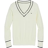 Vineyard Vines Womens Cotton Cashmere Heritage V-Neck Sweater
