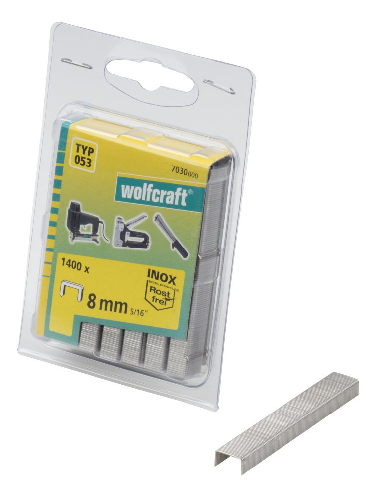 wolfcraft Broad-Backed Staple, Inox, Type 053 I 7030000 I For optimum hold