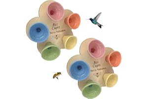 NOCITTA Drinking Cup for Bees,2pcs Bee Insect Drinking Cup,Bee Cups Bee Insect Drinking Cup for Garden, Thirsty Pollinators Need a Drink,Bee Cups Collect a Teaspoon of Water (2)