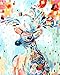 Ehior Paint by Numbers Kits with 8X Magnifier DIY Acrylic Painting for Kids, Adults Beginner, Students – Colorful Sika Deer (16 x 20 inch, Without Frame)