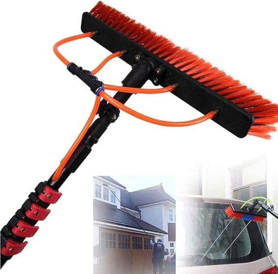 Water Fed Pole Kit,Extendable Cleaner Roof Cleaning Tools for