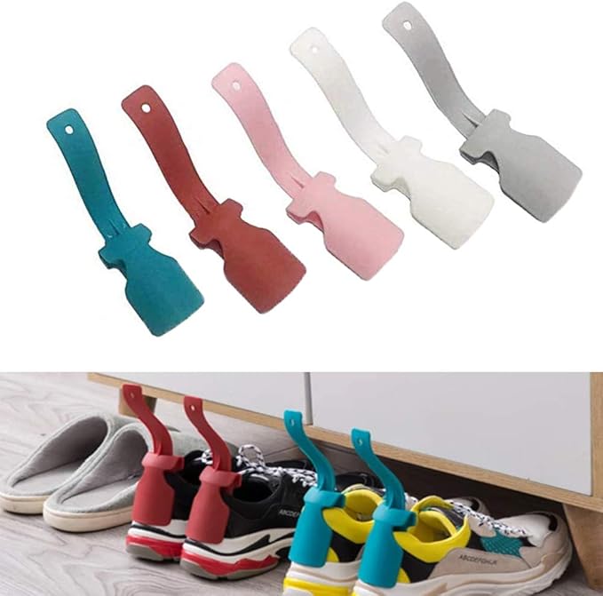 ZHive Lazy Shoe Helper Unisex Handled Shoe Horn Easy on & Off Shoe Lifting Helper(5 pcs) Amazon