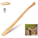 Bucherry 1 Set Beech Wood Axe Handle Replacement with Wedges, 28inch