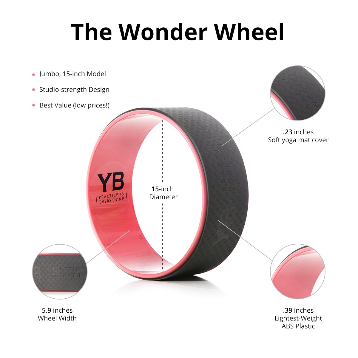 15 inch yoga wheel