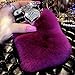 AiKeDuo for iPhone 6Plus /6s Plus 5.5 Inch Case Bling Crystal Fluffy Cover [Genuine Rex Rabbit Fur Case] Winter Wammer Handmade Soft Crystal Case Caselo Fur Shell Creative Display Fox (Purple)
