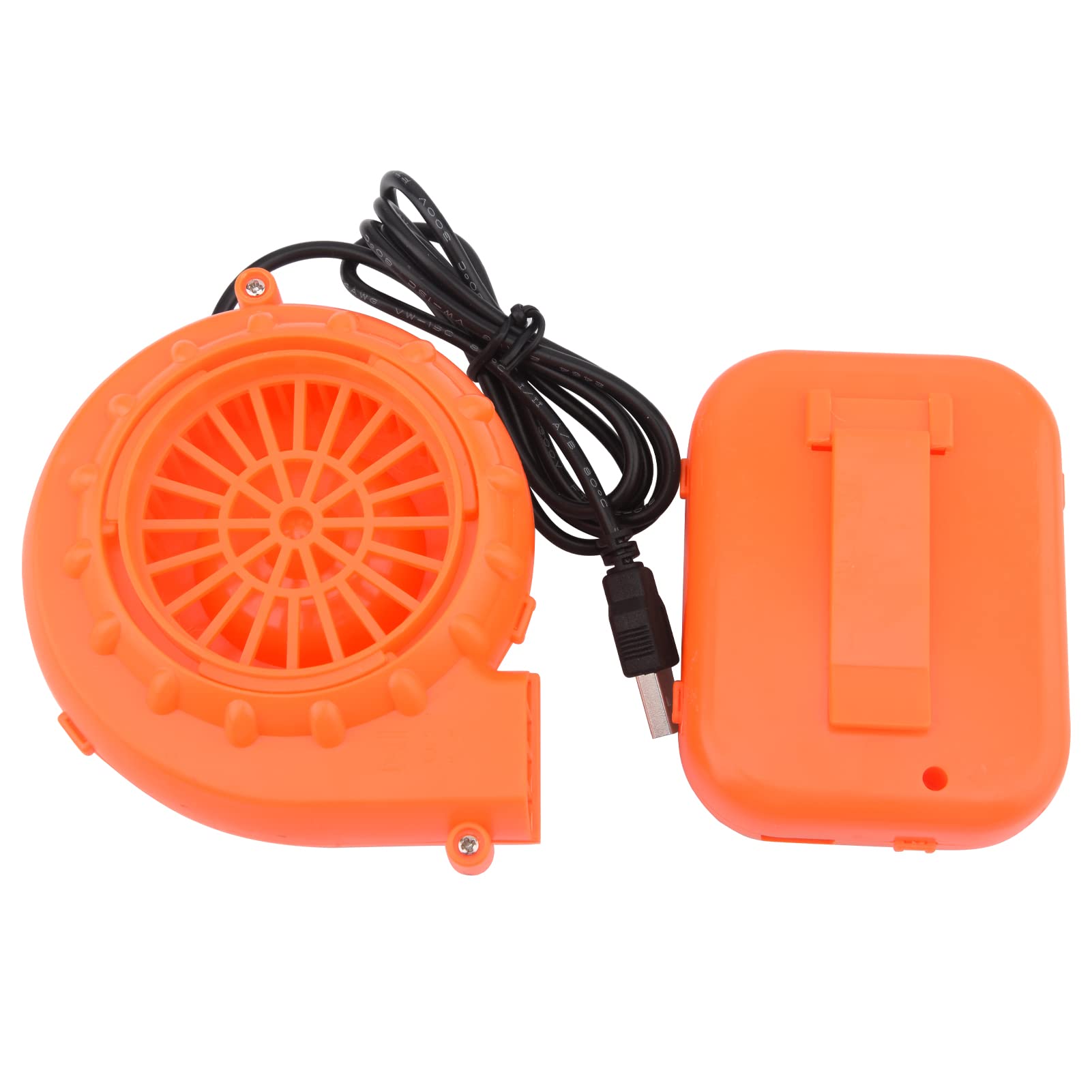 DC 6V Electric Blower, Mini Fan Blower, Powered Fan Portable for Mascot Head Inflatable Costume Cosplay Fancy Dress,Orange