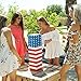 GoSports Giant Wooden Toppling Tower - Stacks Up to 5 ft - Stars and Stripes