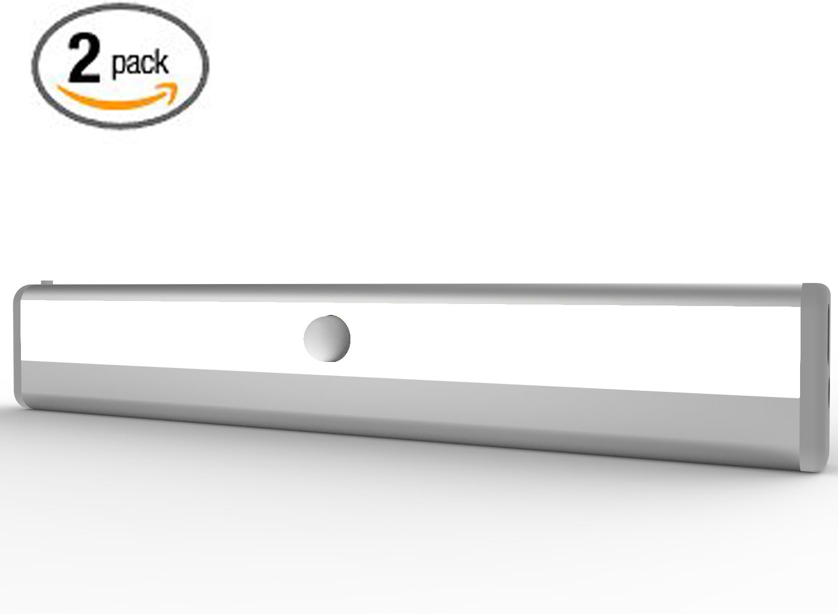Rechargeable Closet Light, Lemontec Motion Sensor Cabinet Light, Stick-On Anywhere Portable 10 LED Drawer Night Light/StairsLlight/Step Light 2 Pack