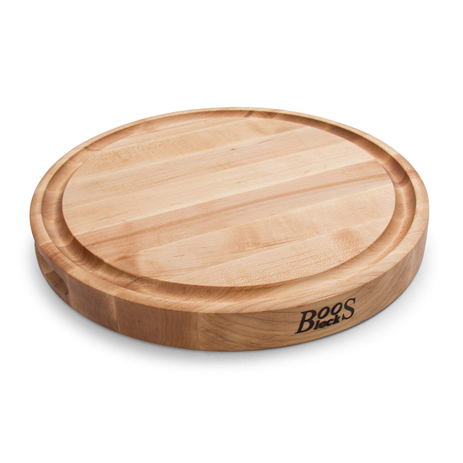 John BoosLarge Maple Wood Cutting Board for Kitchen Prep and Charcuterie, 15” x 15” x 1.75" Thick, Edge Grain, Circular Reversible Boos Block