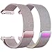 For Fitbit Ionic Bands Small and Large for Women Men 2 Pack, hooroor Fully Magnetic Closure Clasp Mesh Loop Milanese Stainless Steel Metal Ionic Sport WristBand Accessories for Fitbit Ionic Smartwatch