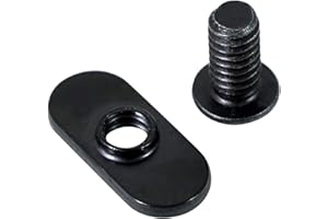 Zadery 1/4"-20 Centered Slide in Economy T-Nut for T Slot Track with 1/4"-20 x 1/2" Bolt, Applicable for 10 Series or 1.0'' B