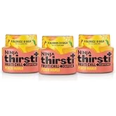 Ninja Thirsti Flavored Water Drops, FRUITI CHILL+ Peach Mango, Bold Fruit Flavor with Caffeine,Sparkling or Still, Zero Calories, Zero Sugar, Makes 17, 12oz drinks, 3 Pack, WCFPCMGAM