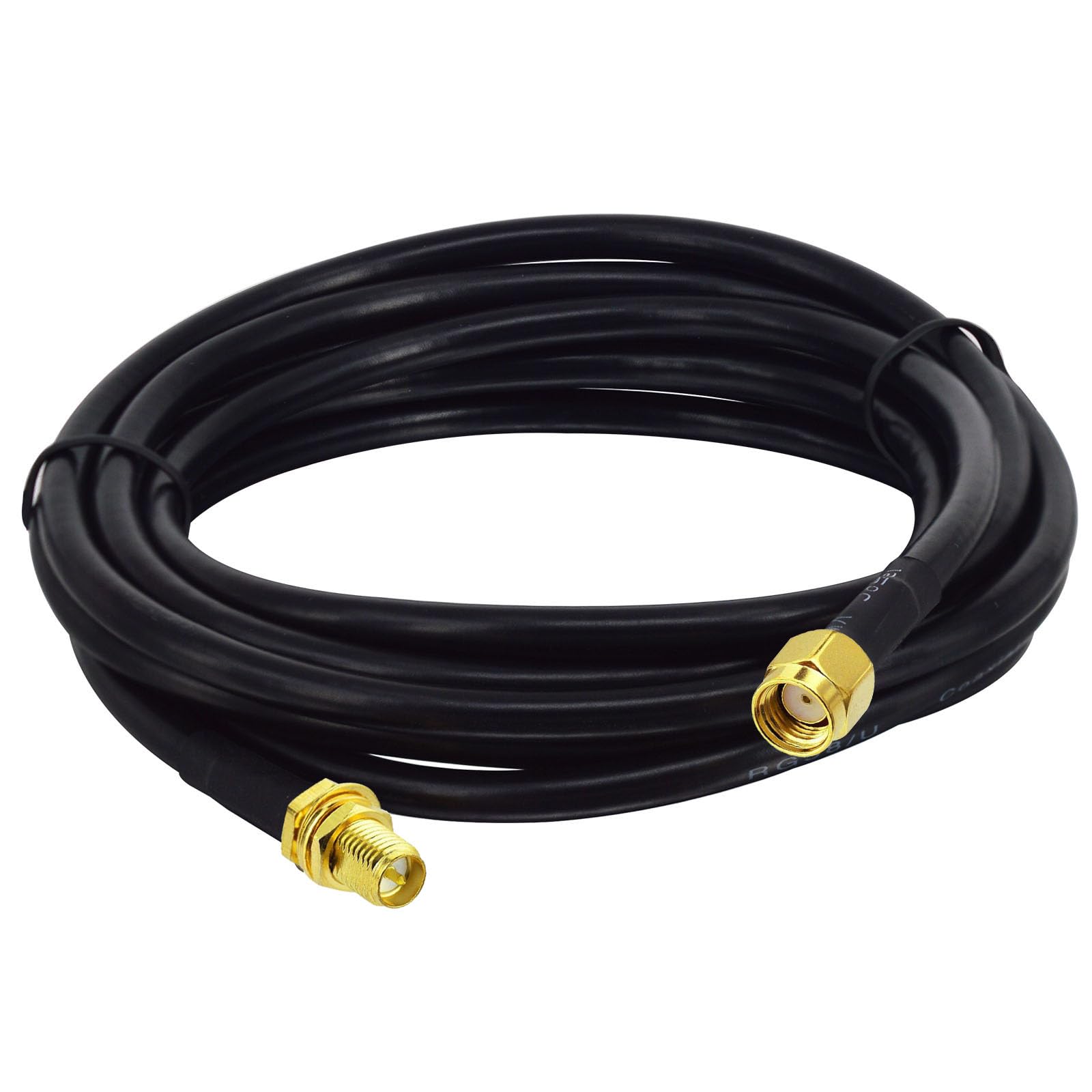 YILIANDUO RP SMA Antenna Extension Cable RP-SMA Male to Female Bulkhead Mount RG58 Coaxial Cable 2M for Wireless Network Card WiFi Adapter WiFi Router IP Camera