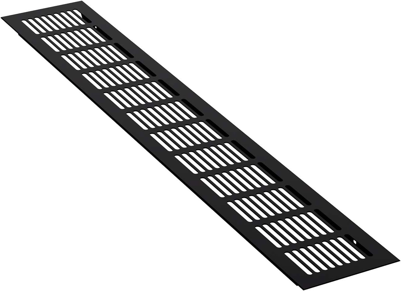 FURNICA Aluminum Air Vent Grill for Kitchen Worktops/Plinths (480x80mm, Black)