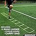 QuickPlay PRO No Tangle Agility Ladder with Quick Lock Adjustable Flat Rungs + Carry Bag (11-Rung) Multi-Sport Speed Training Ladder