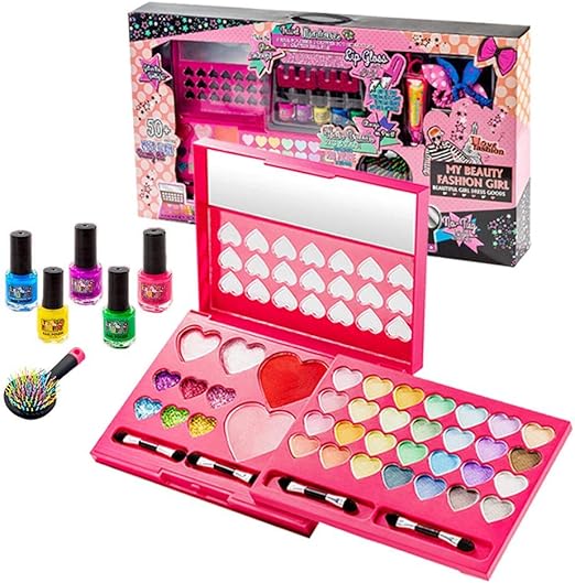 Make-up-Set für Mädchen - hochwertige aufklappbare Schminkpalette ...