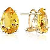 Galaxy Gold GG 14k Yellow Gold 10ct Citrine French Clip Earrings