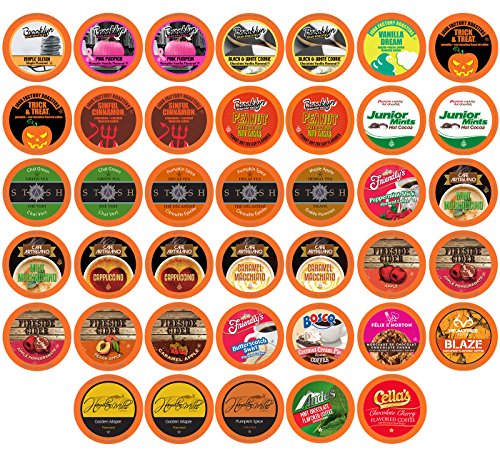 Two Rivers Fall Flavors Single-Cup Sampler Pack for Keurig K-Cup Brewers, 40 Count
