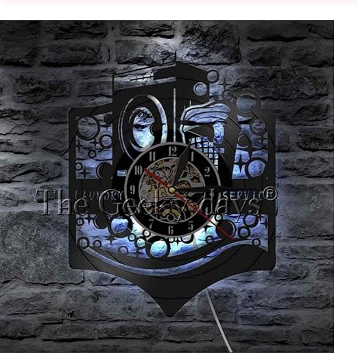 wwwff Lavadero Reloj de Pared Moderno Reloj de Pared de Vinilo ...