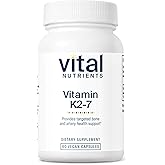 Vital Nutrients Vitamin K2-7 - Promotes Cardiovascular, Heart, Bone Health* - Vitamin K2 + MK7 - Vegan Supplement - Gluten, Dairy, Soy Free - Non-GMO - 60 Capsules