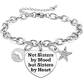 Sister Bracelet for Women Friendship Gift for Soul Sister Bff Best Friends Long Distance Present for Daughter Niece Stainless Steel Bracelet Gift for Sisters Female Graduation Birthday Bracelets