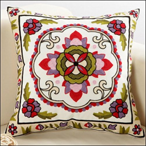 WW Cotton embroidery pillow/ Office sofa cushions/bed cushion /National wind pillow-R 45x45cm(18x18inch)VersionB