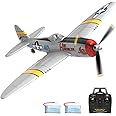 VOLANTEXRC RC Plane for Beginners, 4CH WWII Warbird P-47 Thunderbolt with Aileron, 2.4Ghz RC Airplane with Xpilot Self Righting&One Key Aerobatic, Gifts for Adults (761-16 RTF)