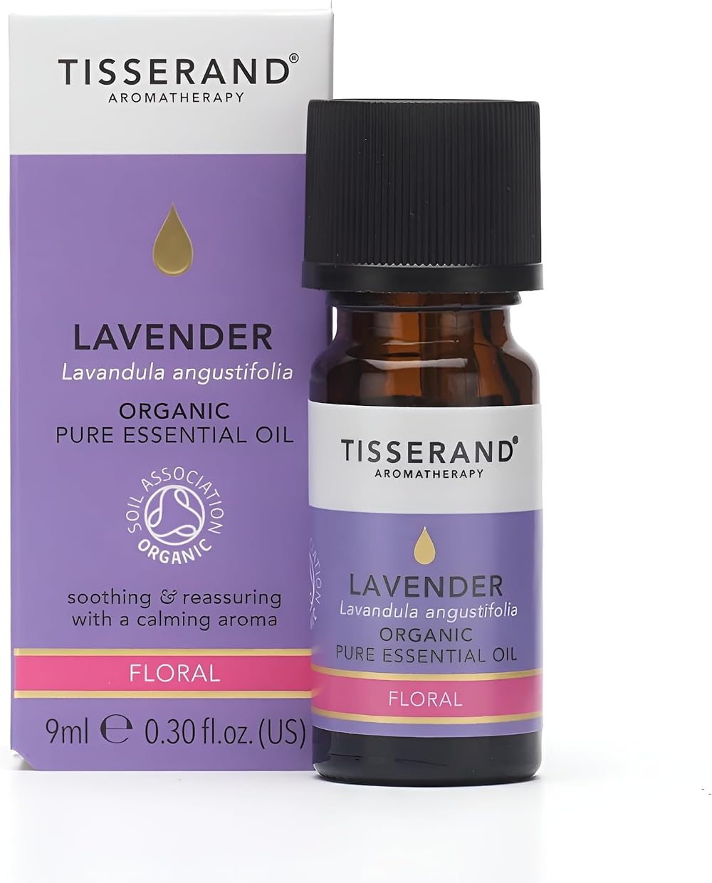 Tisserand Lavender Organic Essential Oil 9ml Massage Diffuser Skin Oil