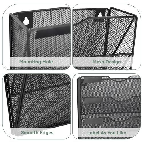 A4 mesh hanging wall file holder in tray wall file holder mail organizer magazine storage rack letter trays file organizer