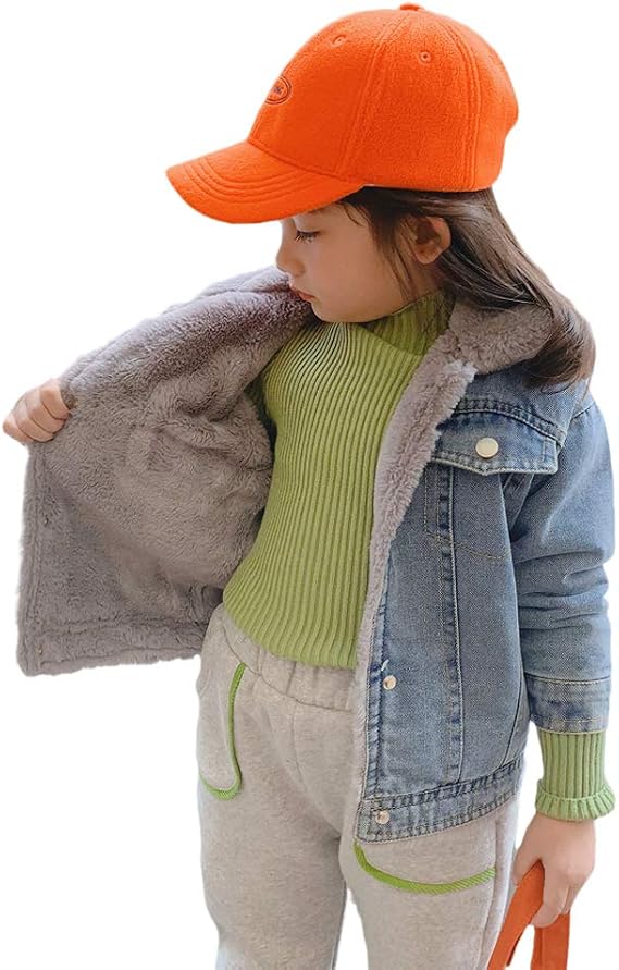 Amazon ベビー コート キッズ デニムジャケット キッズ アウター 女の子 韓国子供服 コートトップス キッズ ダウンコート デニムコート アウター 裏起毛アウター ブルゾン キッズ 女の子 ジャケット アウター ベビー服 冬 可愛い コート ジャケット 通販