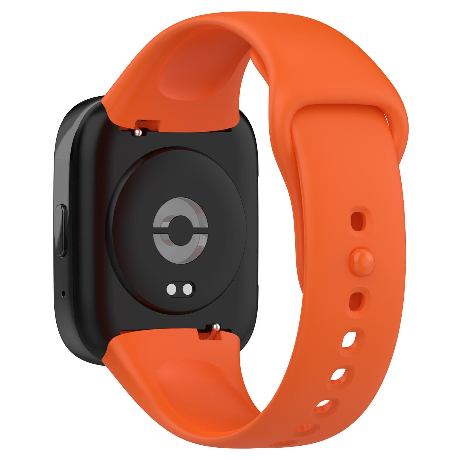 Panda Bobo for Xiaomi Redmi Watch 3 Active /3 Lite Watch Silicone Replacement Sport Bracelet Strap Wristband (Orange)