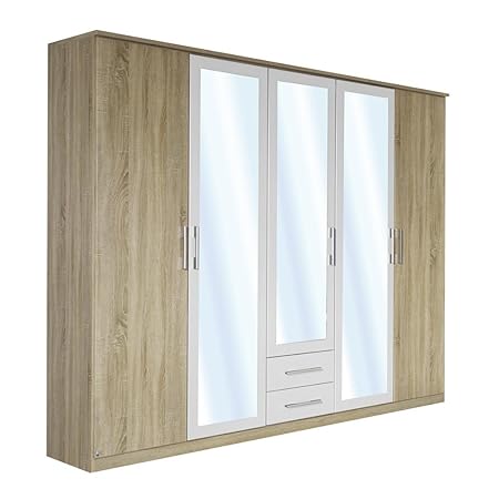 Rauch Valence Wardrobe Oak Sonoma Alpine White Sonoma Oak
