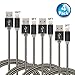Cabbrix 3FT 6FT 6FT 10FT Lightning Nylon Braided USB Charging Cable for iPhone iPad iPod (4 Pack)