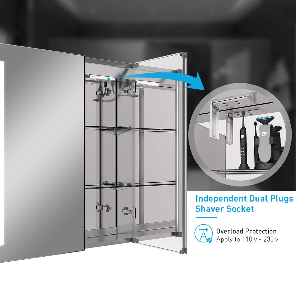 Tokvon Penumbra Muebles de baño con luz LED Mueble de Espejo de