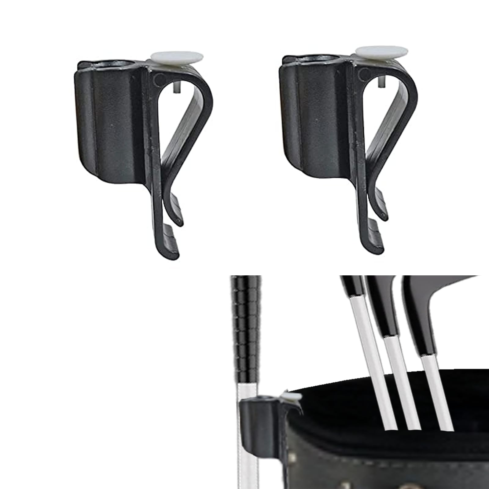 2 Pack Golf Putter Clip Golf Bag Clip on Putter Clamp Holder Golf Putter Clip Organizer Ball Marker for Golf Accessories