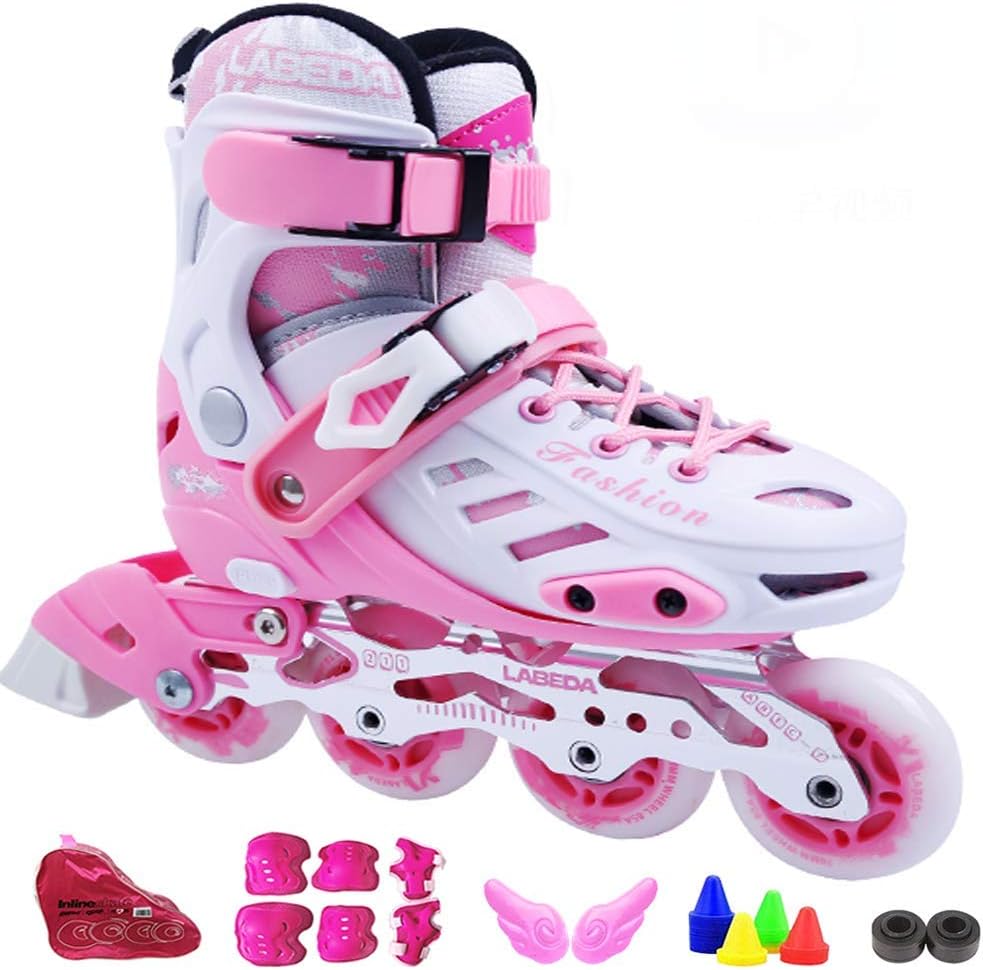 Kids Adjustable Size Inline Skates, Lightweight Roller Skates