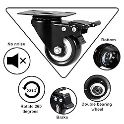 ASHGOOB 2" Caster Wheels Set of 4, Heavy Duty