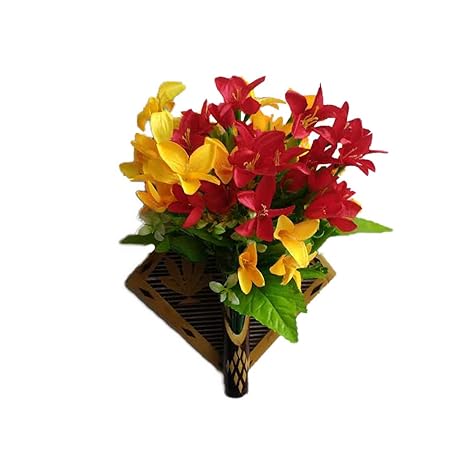 Handcrafted Bamboo Wall Decor Flower Vase Flower Holder And Two