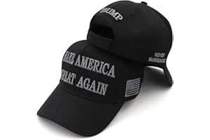 XYWLWOER MAGA Hat Donald Trump Hat Red Black Dark MAGA Hat 2024 Trump Merchandise 45-47 Slogan with USA Flag Baseball Cap