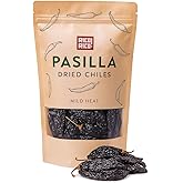 RICO RICO Dried Pasilla Chile Peppers 4 oz - Premium Pasilla Chiles Secos for Authentic Mexican Recipes - Mild Heat, Resealab
